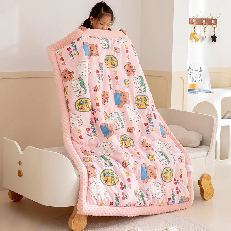 Adorable Cartoon Crazy Children's Cotton Blend Cozy Warm Minky Blanket - The Palm Beach Baby Estimated 13 - 20 Day Shipping