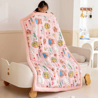 Adorable Cartoon Crazy Children's Cotton Blend Cozy Warm Minky Blanket - The Palm Beach Baby Estimated 13 - 20 Day Shipping