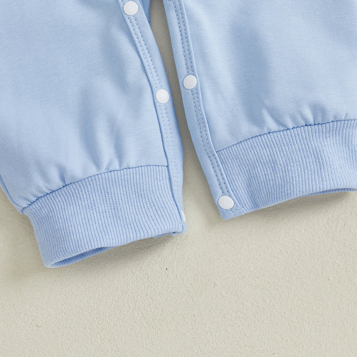 Little Ducks Preppy Boca Blue Romper for Babies - Long Sleeved with Peter Pan Collar