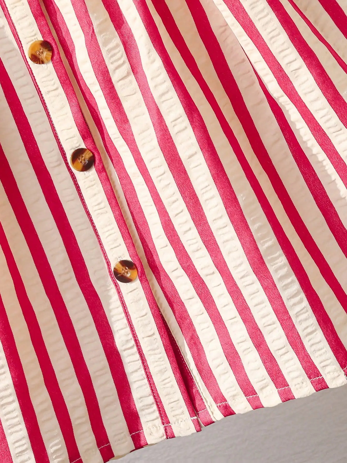 Summer Petal Collar Dress For Little Girls - Seersucker Stripes - The Palm Beach Baby Estimated 12 -21 Day Shipping