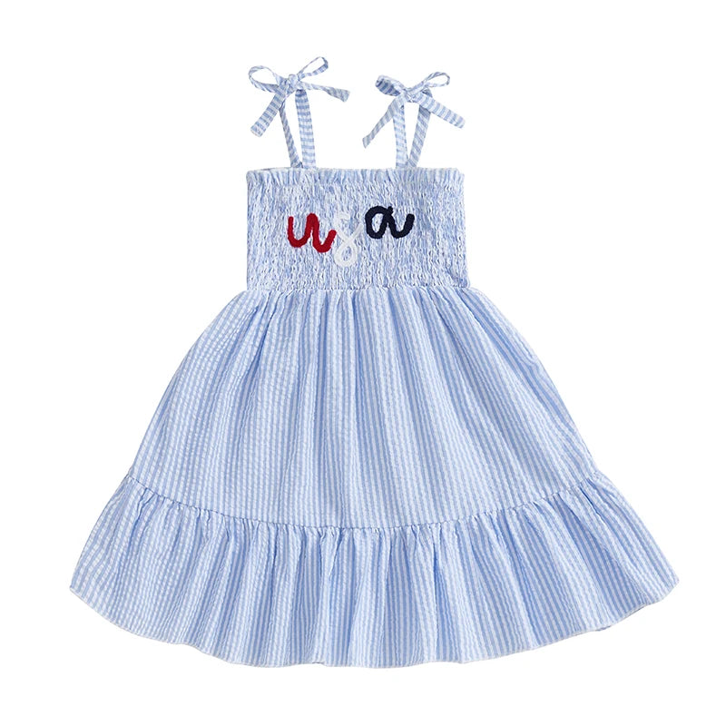 "USA Gal" Fun Striped Sundress