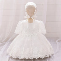 Emma-Marie Lace Baby Dress with Matching Hat for Special Occasion - The Palm Beach Baby Estimated 12 - 20 Day Shipping