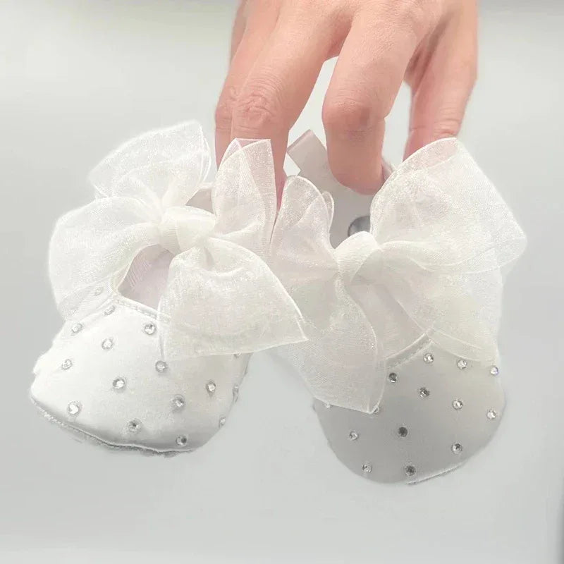 'Charlotte Elise' Lace Baby Girl Shoes for Special Occasions - The Palm Beach Baby