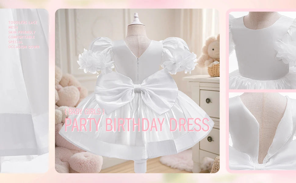 Aliana Tulle Special Occasion Dress With Elegant Head Band - The Palm Beach Baby Esrimated 13-19 Day Shipping