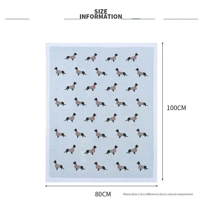 "Doxy" The Dachshund Print Children's Blanket - 6 Colors
