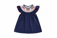 Pamela Patriotic A-Line Cute Summer Dress For Girls in 5 Adorable Designs - The Palm Beach Baby Estimated 20 - 30 Day Shipping