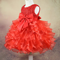 Magdeline Elegant Beaded Special Occasion Dress with Bow - 4 Color Options