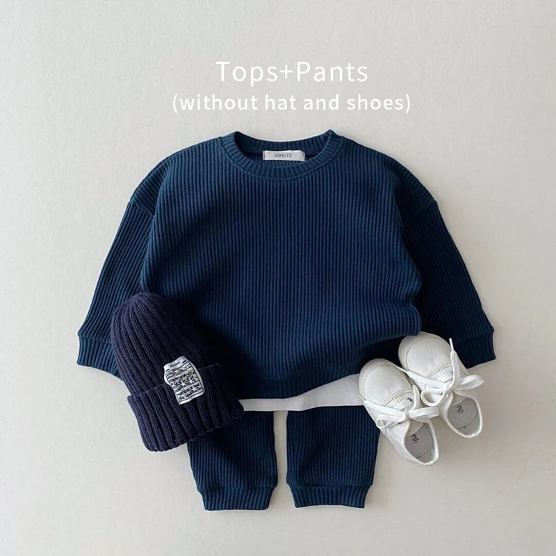 Bryce 2 Piece Fashionable Childrens Waffle Knit Clothing Set