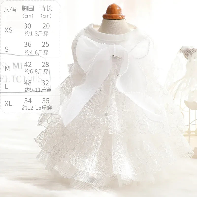 DIVA Pet: "White-Licious" Tulle Dog Dress for Weddings - The Palm Beach Baby