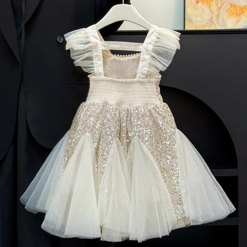 Natasha Shimmering Sequined Party Dress for Girls