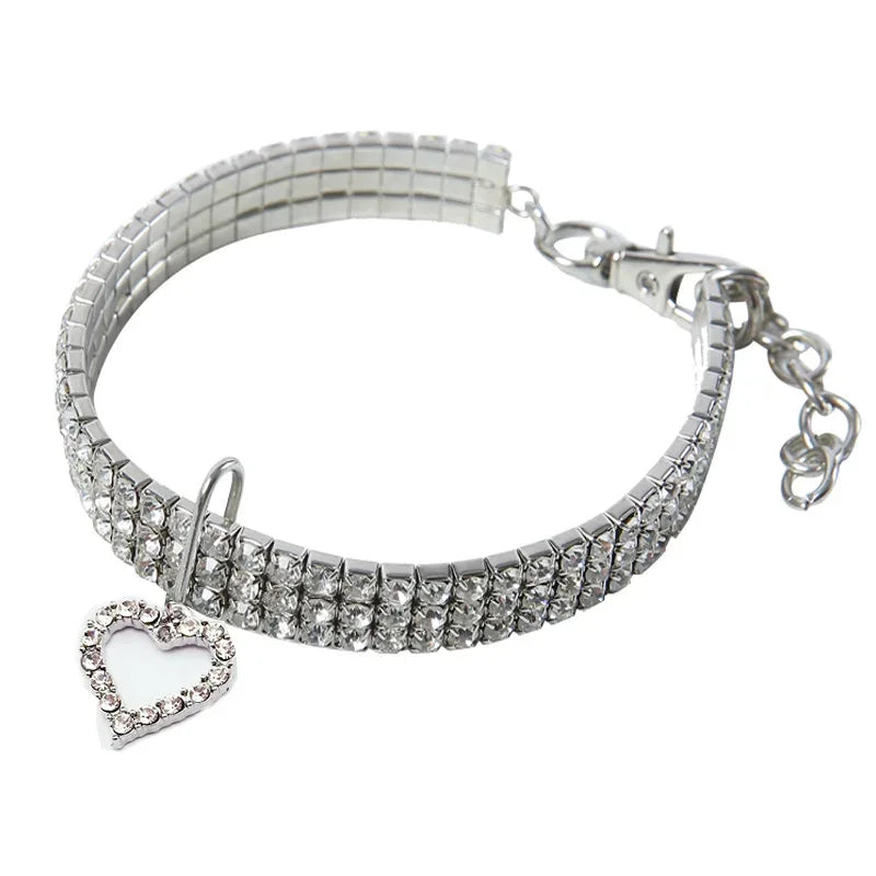 "A Bling Thing" Rhinestone Dog Collar - Sweet Heart for Your Sweetie - The Palm Beach Baby
