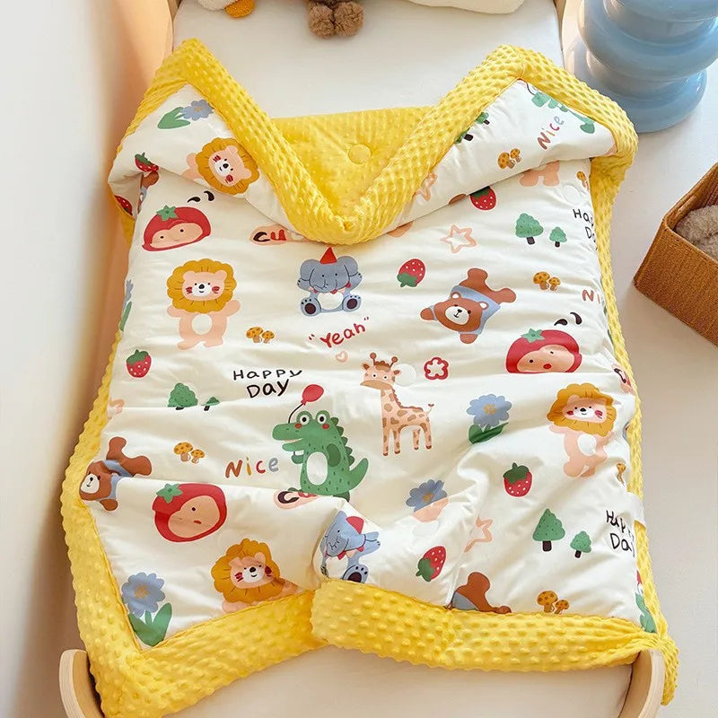 Adorable Cartoon Crazy Children's Cotton Blend Cozy Warm Minky Blanket - The Palm Beach Baby Estimated 13 - 20 Day Shipping
