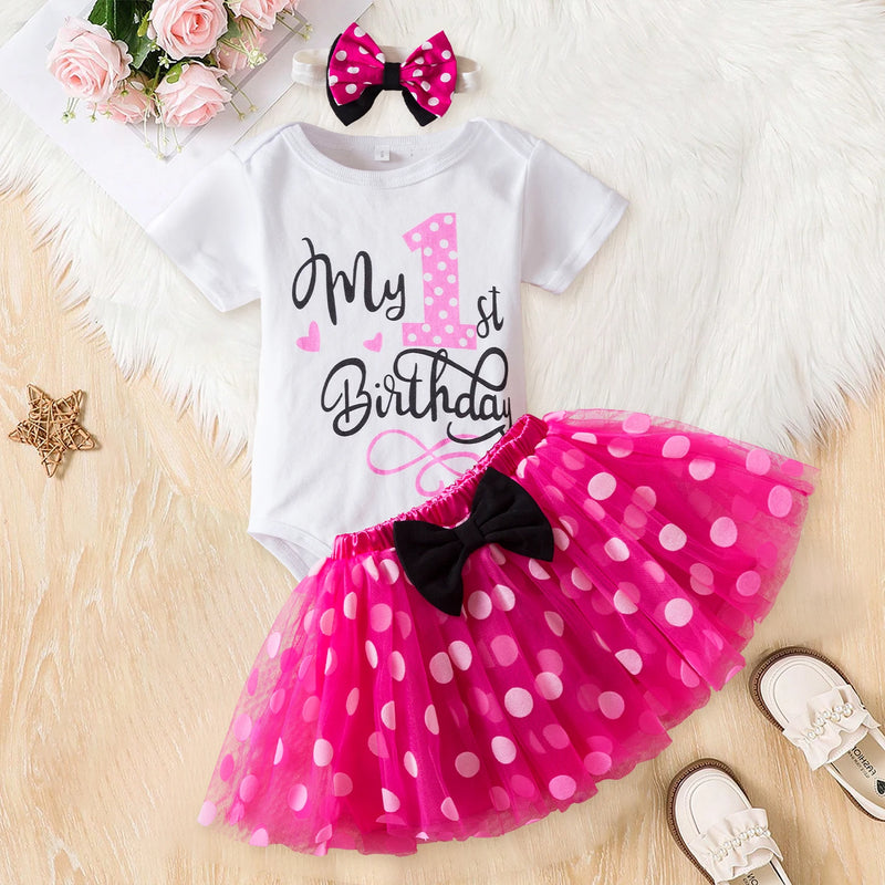 "First Birthday Cutie" 3 PC Tutu Sets - 5 Styles