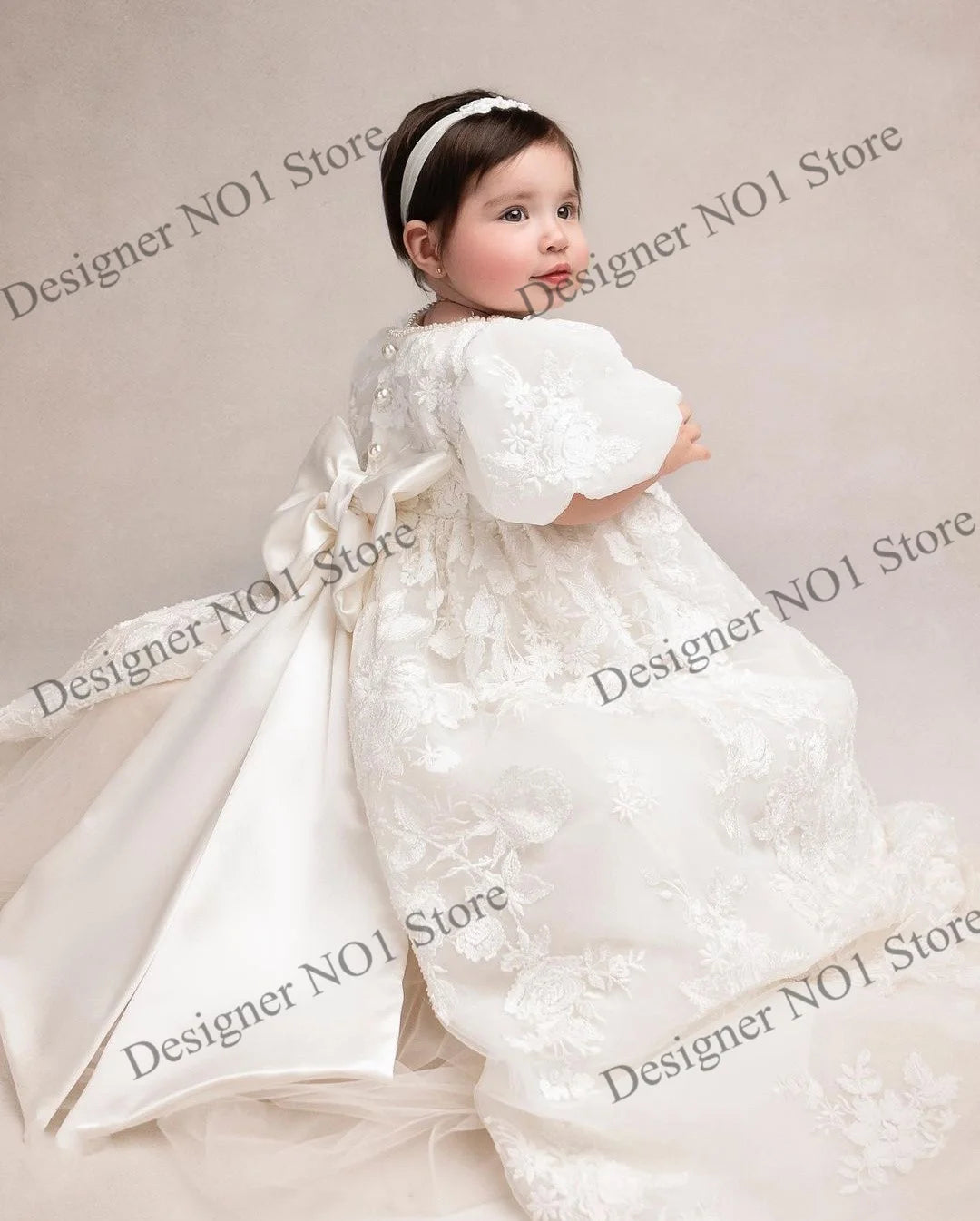 Olivia Patrice Luxury Long Baptism Gown for Baby