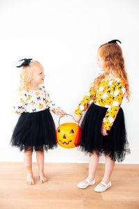 Pretty in Pumpkin Long Sleeve Tutu Dress