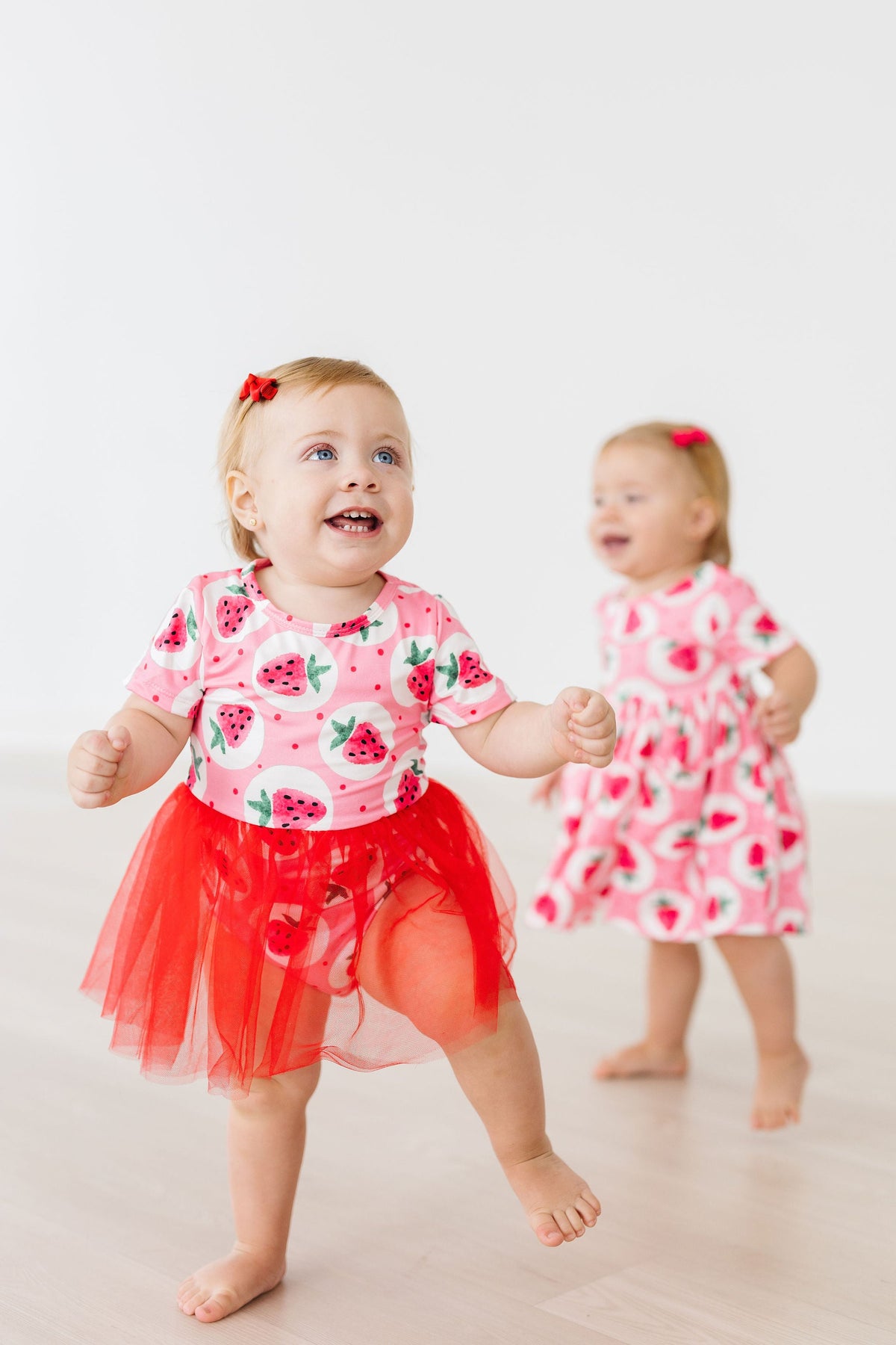 Strawberry Fields Short Sleeve Pocket Twirl Dress for Girls - The Palm Beach Baby Mila & Rose ®
