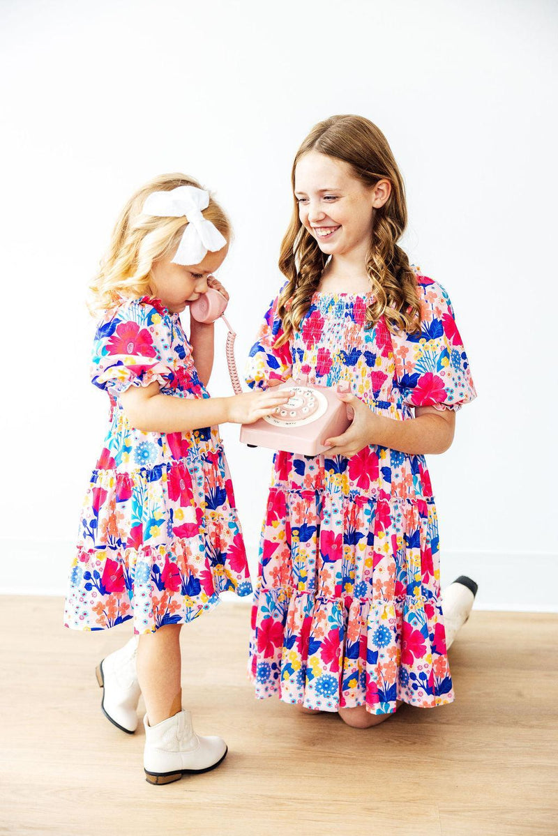 Sunshine Garden Smocked Ruffle Dress - The Palm Beach Baby Mila & Rose ®
