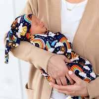 The Forever Swaddle Blanket | Here Comes the Sunshine (Blue)