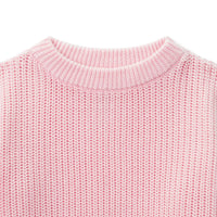 Classic Pink Knit Baby Sweater