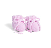 Knitted Booties in Lilac