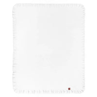 Ruffled Edge Knit Baby Toddler Blanket in Timeless Wentworth White