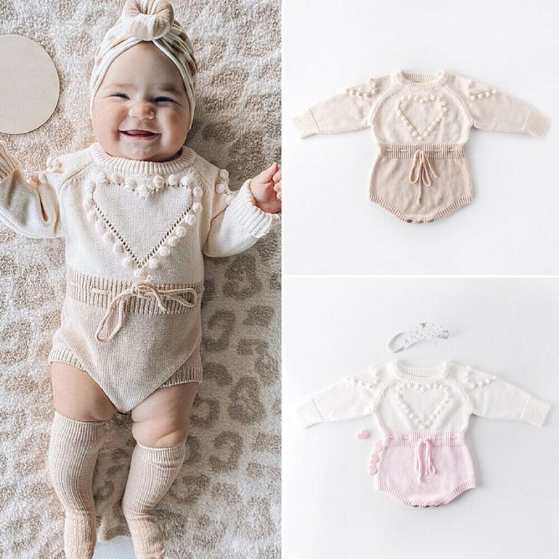 "Sweet Heart" Sweater Knit Romper