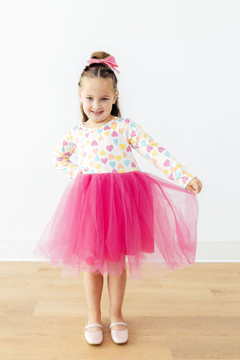 Sweetheart Long Sleeve Tutu Dress