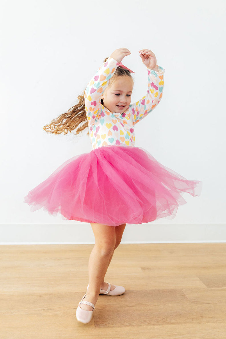 Sweetheart Long Sleeve Tutu Dress