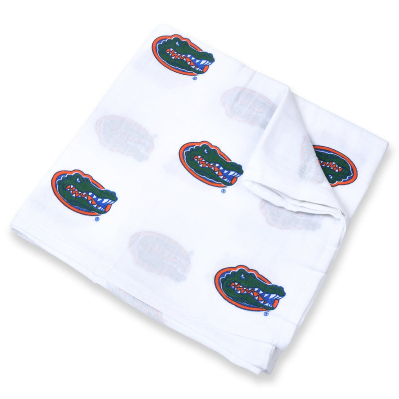 University of Florida Gators Muslin Swaddle Blanket – Soft Breathable Baby Blanket – Officially Licensed UF - The Palm Beach Baby