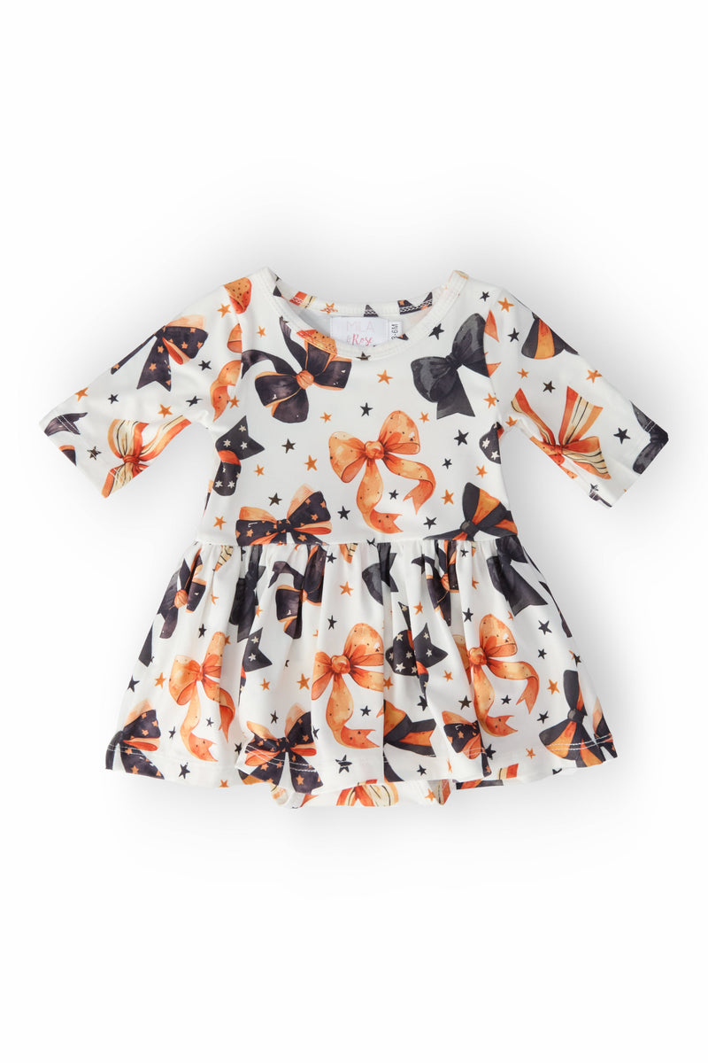 Trick or Twirl 3/4 Sleeve Twirl Bodysuit - The Palm Beach Baby Mila & Rose ®