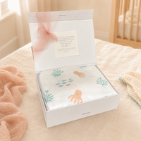 Swaddle Muslin Blanket: Under the Sea, Girl Newborn Gift - The Palm Beach Baby