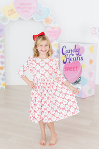 Lovebug 3/4 Sleeve Ruffle Twirl Dress for Girls - The Palm Beach Baby Mila & Rose ®