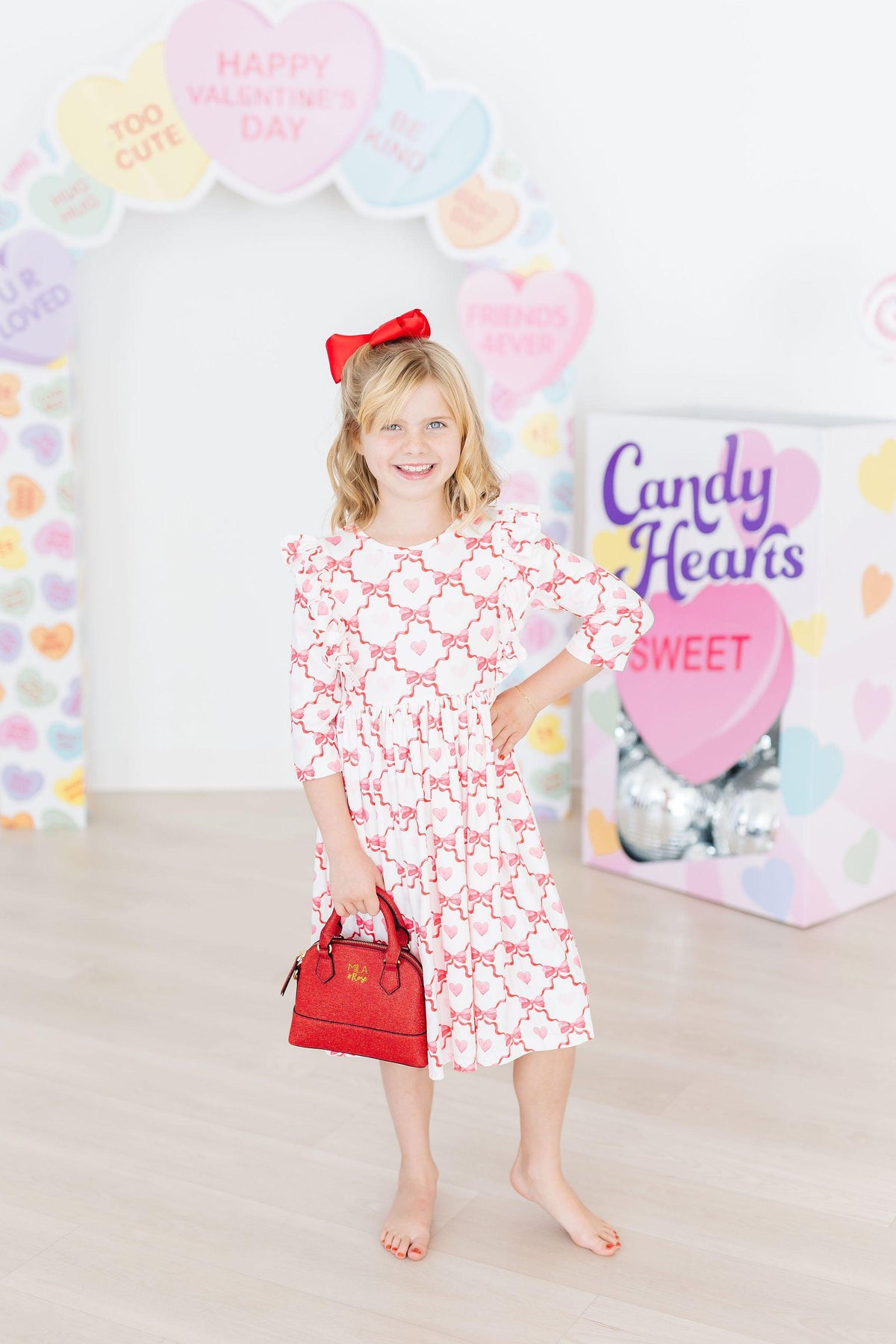 Lovebug 3/4 Sleeve Ruffle Twirl Dress for Girls - The Palm Beach Baby Mila & Rose ®