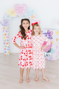 Lovebug 3/4 Sleeve Ruffle Twirl Dress for Girls - The Palm Beach Baby Mila & Rose ®