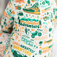 Close-up view of the two-way zipper feature on the Second-Skin Toddler Convertible Romper, perfect for quick outfit changes.