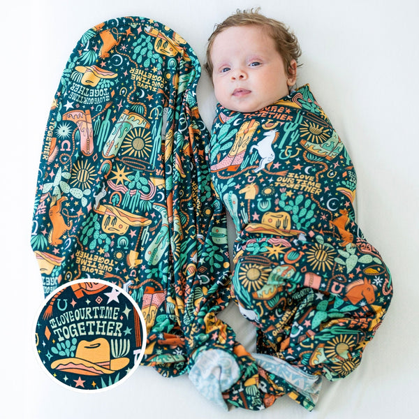 The Forever Swaddle Blanket | Wild West - The Palm Beach Baby Raising Mama