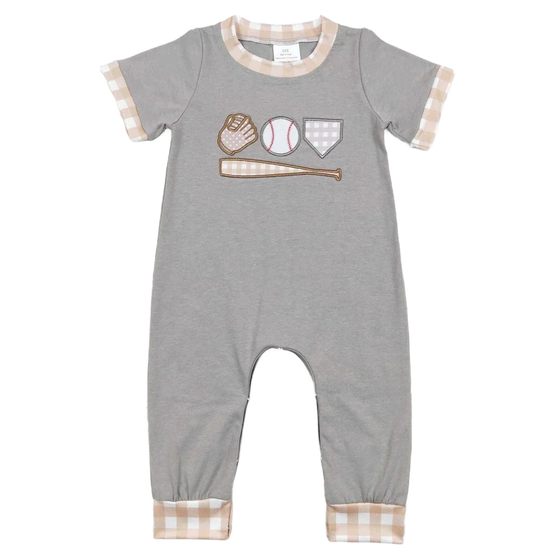 "Take Me Out To The Ballgame" Summer Baby's Rompers