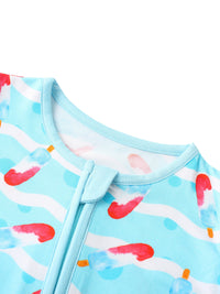 PoshTOT Ice Cream Bamboo Baby Convertible Zippy Romper - The Palm Beach Baby