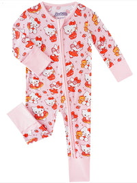 PoshTOT Sanrio Kitty Bamboo Baby Convertible Zippy Romper