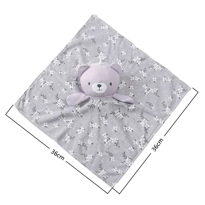 gray anti-kick baby sleeping gown with plush bear head soft fabric for newborns