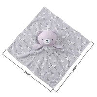 gray anti-kick baby sleeping gown with plush bear head soft fabric for newborns