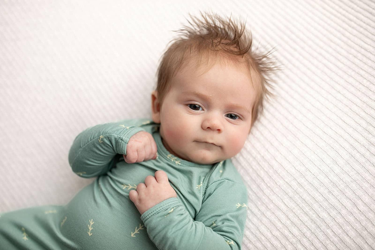 Three Little Tots Arrow Knotted Newborn Gown - Soft & Cozy - The Palm Beach Baby