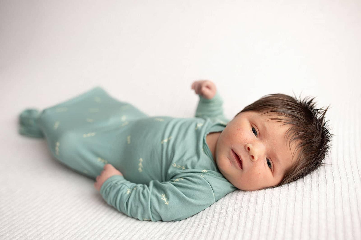 Three Little Tots Arrow Knotted Newborn Gown - Soft & Cozy - The Palm Beach Baby
