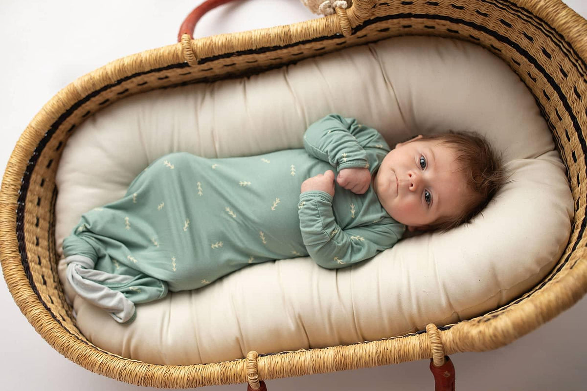 Three Little Tots Arrow Knotted Newborn Gown - Soft & Cozy - The Palm Beach Baby