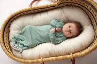 Three Little Tots Arrow Knotted Newborn Gown - Soft & Cozy - The Palm Beach Baby