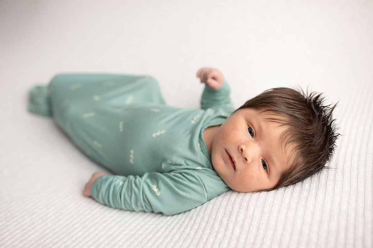 Three Little Tots Arrow Knotted Newborn Gown - Soft & Cozy - The Palm Beach Baby