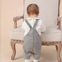 Baby Boy Soldier Romper Set with Embroidered Collar - The Palm Beach Baby