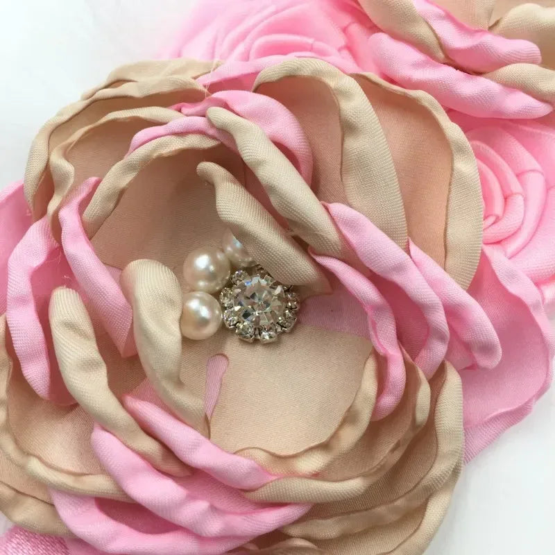 Elegant Baby Chiffon Hair Accessory with Floral Design - The Palm Beach Baby