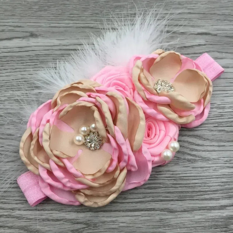 Elegant Baby Chiffon Hair Accessory with Floral Design - The Palm Beach Baby