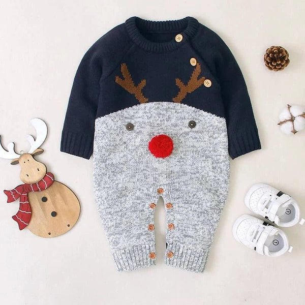 The Palm Beach Baby Christmas Reindeer Romper - The Palm Beach Baby